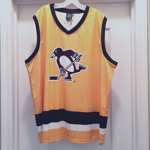 NHL-Calhoun-NWOT-Men's Pittsburg Penguins Sleeveless Jersey-3XL-Bl/Gold-Hockey
